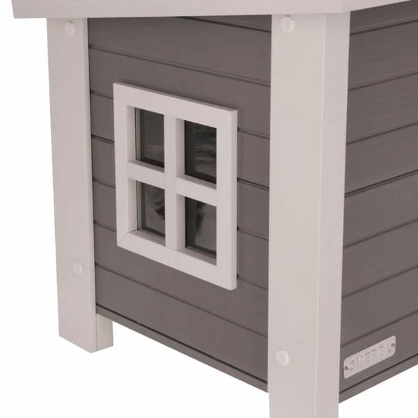 Kerbl ECO Kattehus Eli 57x45x43cm grå og hvit
