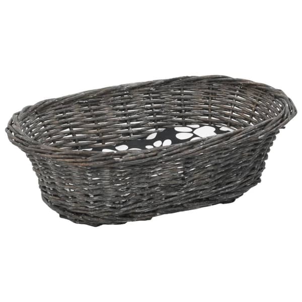 vidaXL kattekurve hynder 3 stk. 47 x 34 x 60 cm naturligt piletræ grå
