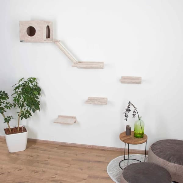 Kerbl klatrevæg til katte Mont Blanc træ beige
