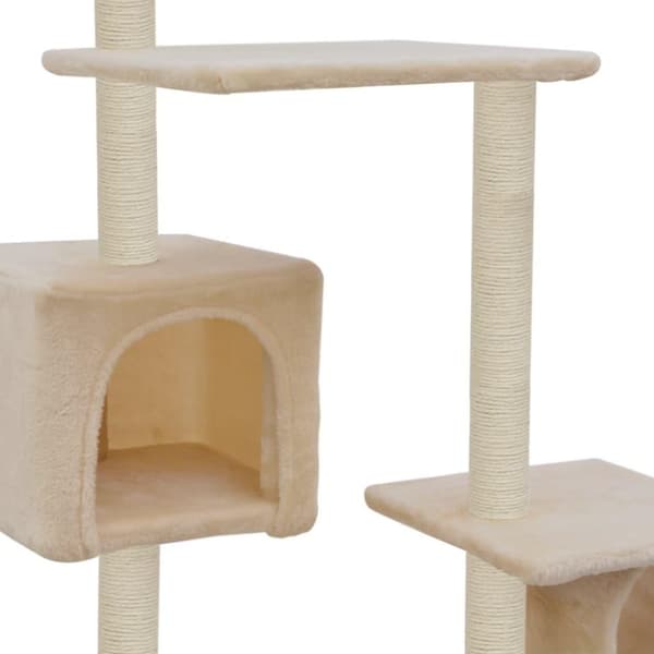 vidaXL Katt Klösträd med sisalpelare 260 cm beige