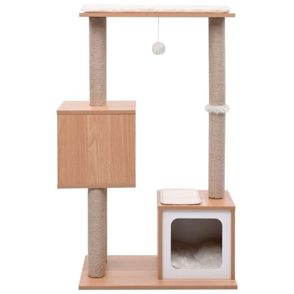 vidaXL Kattetre med klorematte i sisal 104 cm