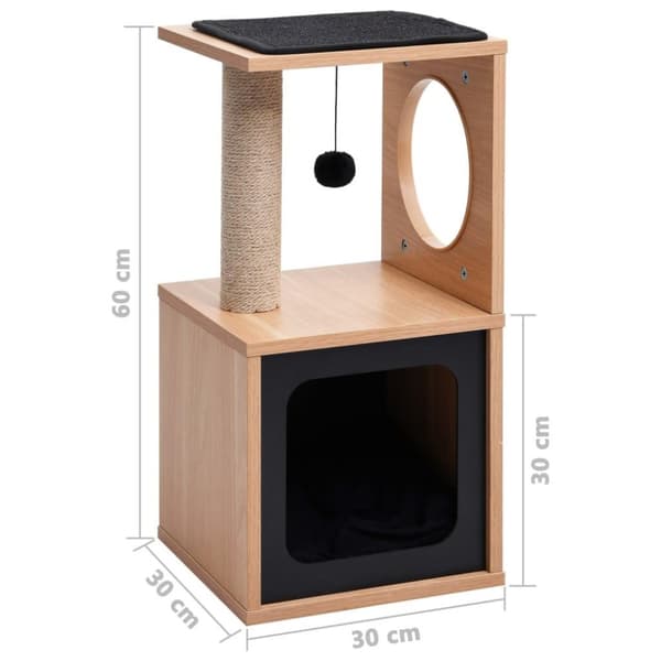 vidaXL Katt Klösträd med klösmatta i sisal 60 cm