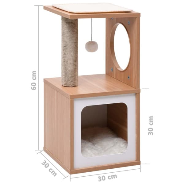 vidaXL Katt Klösträd med klösmatta i sisal 60 cm