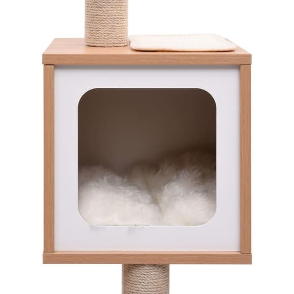 vidaXL Kattetre med klorematte i sisal 129 cm