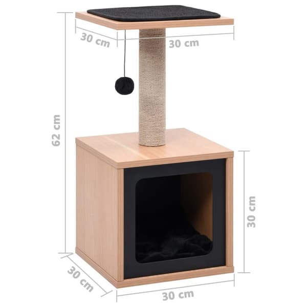 vidaXL Kattetre med klorematte i sisal 62 cm