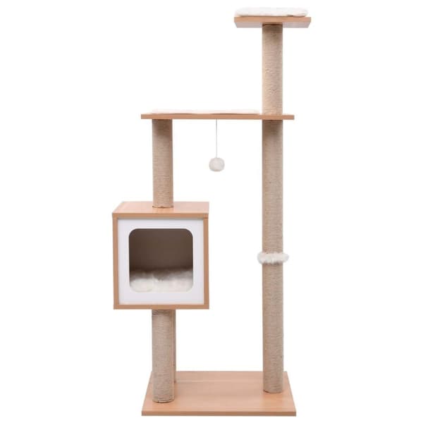 vidaXL Kissan kiipeilypuu sisal-raapimismatolla 123 cm