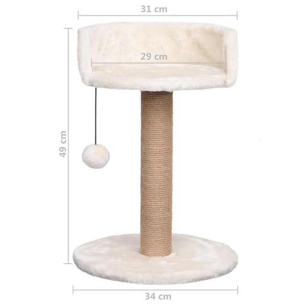 vidaXL Klösträd med klöspelare 49 cm sjögräs