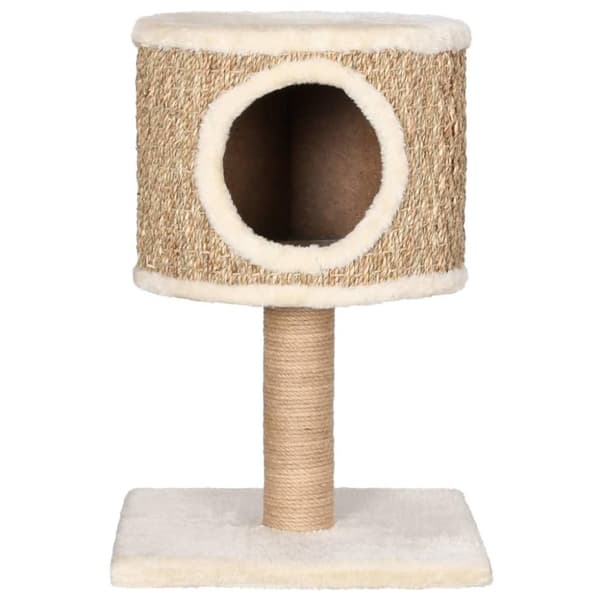 vidaXL Klösträd med koja och klöspelare 52 cm sjögräs