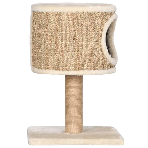vidaXL Klösträd med koja och klöspelare 52 cm sjögräs