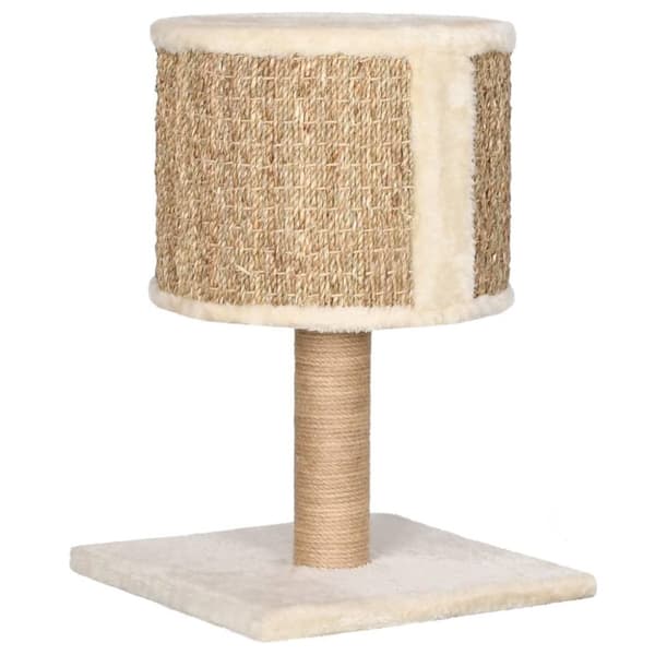 vidaXL Klösträd med koja och klöspelare 52 cm sjögräs