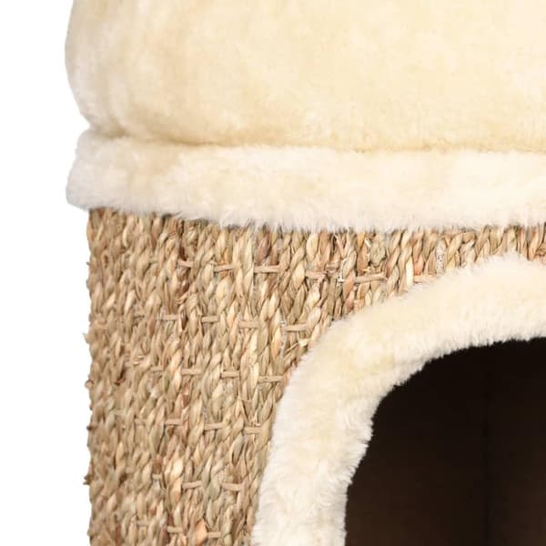 vidaXL Kattkoja med lyxig dyna 33 cm sjögräs