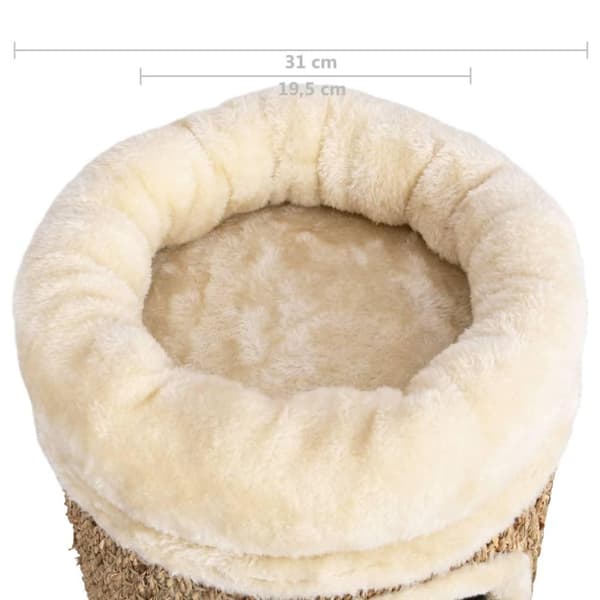 vidaXL Kattkoja med lyxig dyna 33 cm sjögräs