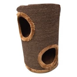 Topmast Skrabe tønde BRASIL 36 x 36 x 50 cm - Lavet af vidunderligt bløde plysmaterialer og robust sisal, som din kat kan ridse