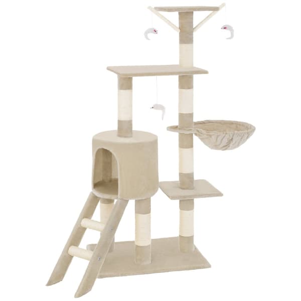 Klorestativ katt Dominik 144cm - beige