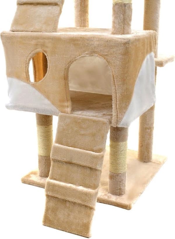 Kattekradse træ XXL 170 x 49 x 49 cm beige