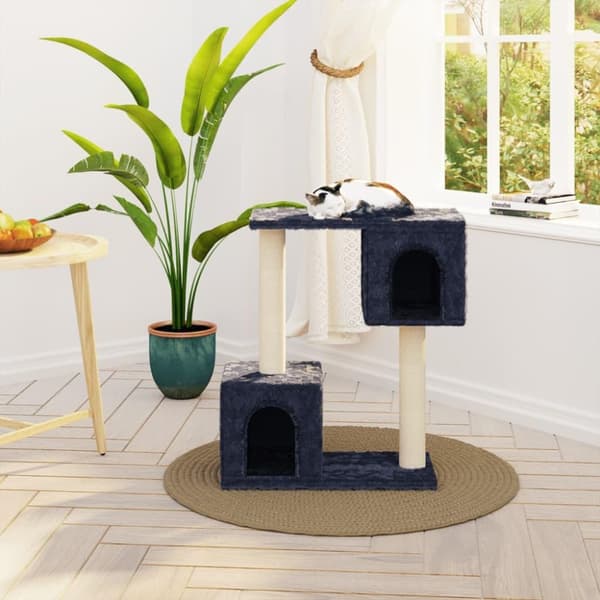 vidaXL Klösträd med klöspelare i sisal mörkgrå 60 cm