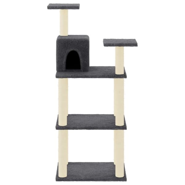 vidaXL Klösträd med sisalpelare mörkgrå 118,5 cm