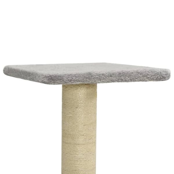 vidaXL Kattetre med klorestolper i sisal lysegrå 118,5 cm