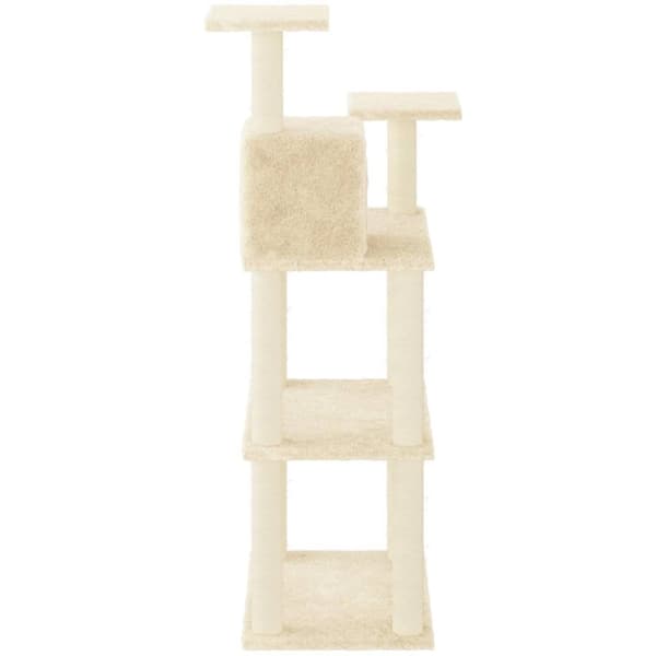 vidaXL Klösträd med sisalpelare gräddvit 118,5 cm