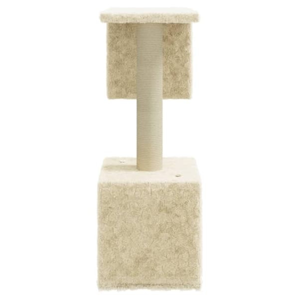 vidaXL Kattetre med klorestolper i sisal kremhvit 60 cm