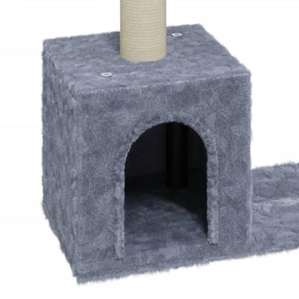 vidaXL Kattetre med klorestolper i sisal lysegrå 60 cm