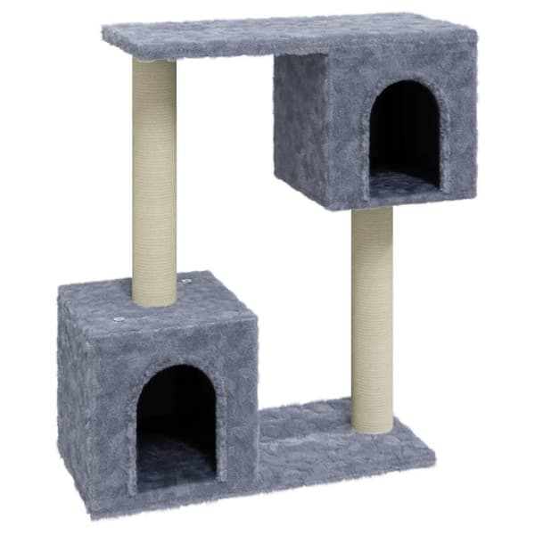 vidaXL Kattetre med klorestolper i sisal lysegrå 60 cm
