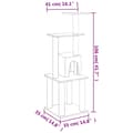 Miniatyrbillede 5 af 6: vidaXL kradsetræ med sisalkradsestolper 105 cm cremefarvet
