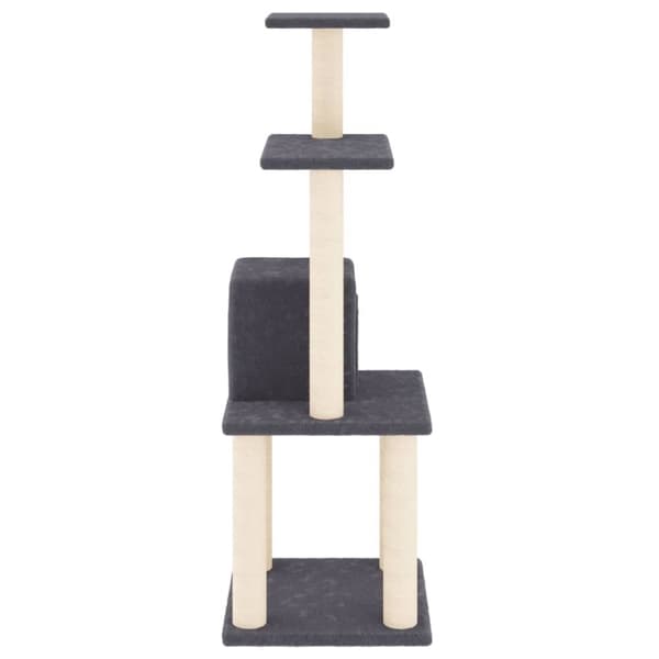 vidaXL Kloretre med klorestolper i sisal mørkegrå 105 cm