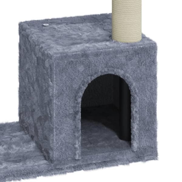 vidaXL Kattetre med klorestolper i sisal lysegrå 70 cm