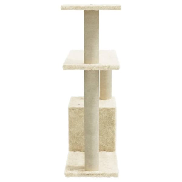 vidaXL Klösträd med klöspelare i sisal gräddvit 70 cm