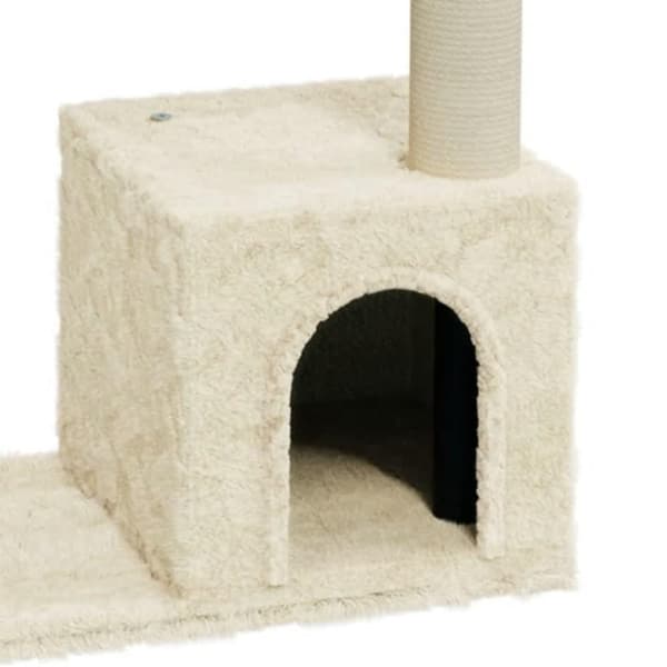 vidaXL Klösträd med klöspelare i sisal gräddvit 70 cm