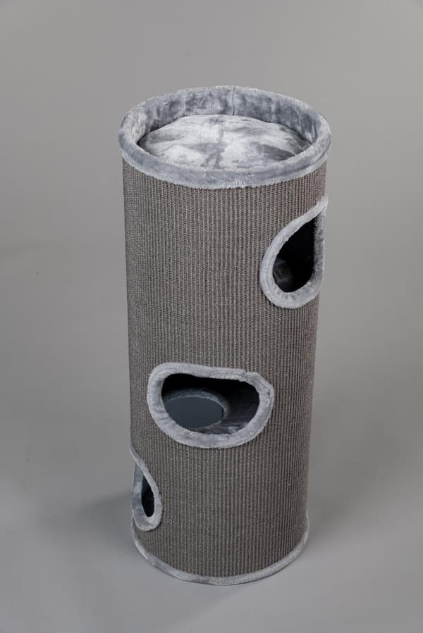 Coony Lounge 110 Ljusgrå – 110cm hög, Ø 44cm, 18kg – Storlek 110x44x44cm – Klöstunna för Stora Katter – Högkvalitativ produkt från RHRQuality®