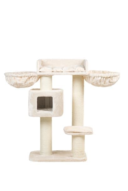 Devon Rex Beige – 120cm 30kg 15cm Ø pylväät – Koko 120x70x50cm – Kiipeily- Ja Raapimispuu Isoille Kissoille – Laadukas RHRQuality®-tuote