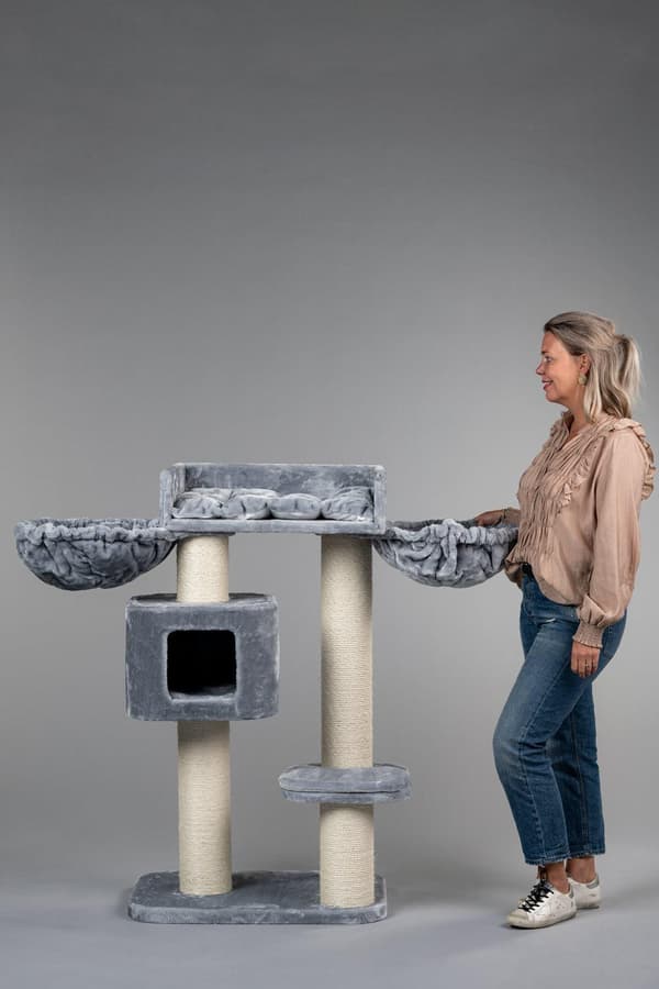 Devon Rex – 120cm 30kg 15cm Ø pylväät – Koko 120x70x50cm – Kiipeily- Ja Raapimispuu Isoille Kissoille – Laadukas RHRQuality®-tuote