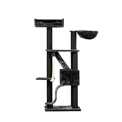 Kilimandjaro Blackline Mörkgrå - 192cm 45kg 12cm Ø stolpar - Storlek 192x74x59cm - Katträd för Stora Katter - Högkvalitativ produkt från RHRQuality
