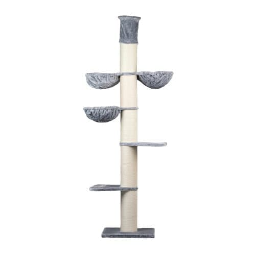 Maine Coon Tower 245-265cm 38kg 20cm Ø stolpar – Storlek 245-265x60x60cm – Förlänger sig till Taket – Katträd för Stora Katter – Högkvalitativ produkt