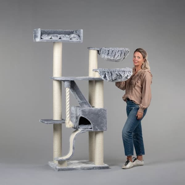 Kilimandjaro 192cm 45kg 12cm Ø pæle – Total størrelse 192x74x59cm – Kradsetræ til Store Katte – Produkt i Høj Kvalitet fra RHRQuality