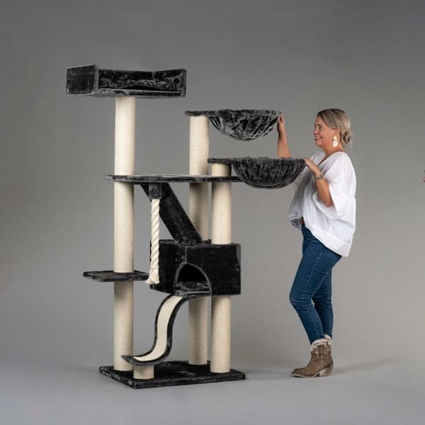 Kilimandjaro 192cm 45kg 12cm Ø pæle – Total størrelse 192x74x59cm – Kradsetræ til Store Katte – Produkt i Høj Kvalitet fra RHRQuality