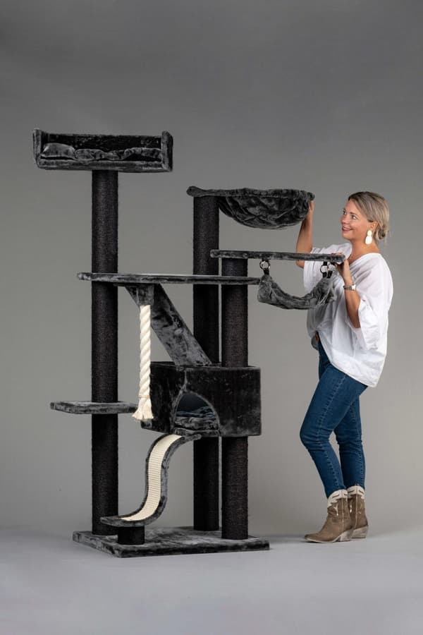 Kilimandjaro 192cm 45kg 12cm Ø pæle – Total størrelse 192x74x59cm – Kradsetræ til Store Katte – Produkt i Høj Kvalitet fra RHRQuality