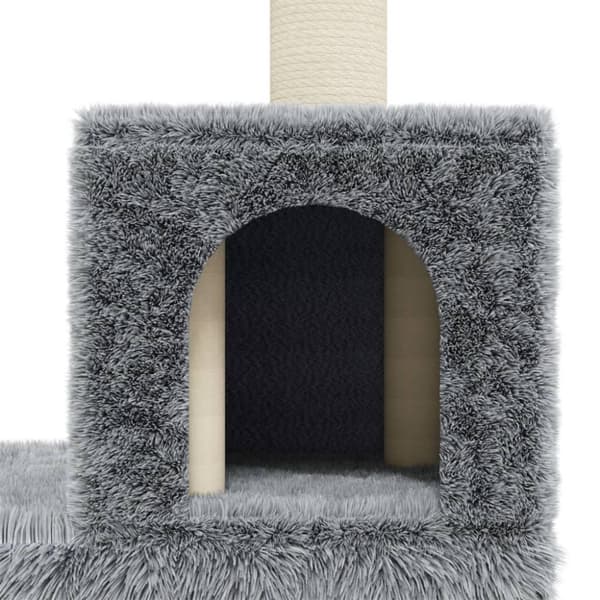 vidaXL Kattetre med klorestolper i sisal lysegrå 188 cm