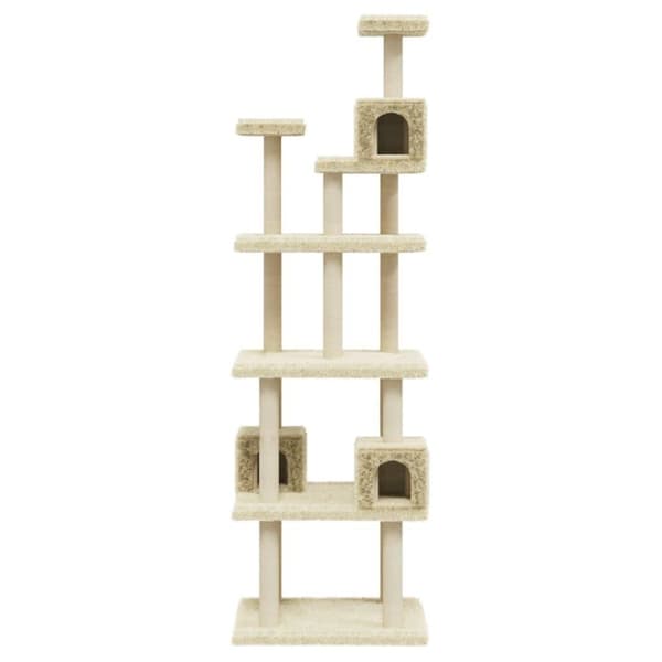 vidaXL Klösträd med klöspelare i sisal gräddvit 188 cm