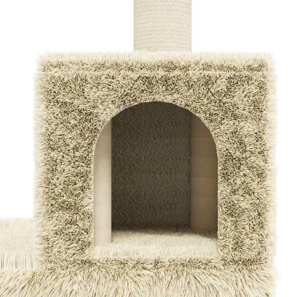 vidaXL Klösträd med klöspelare i sisal gräddvit 188 cm