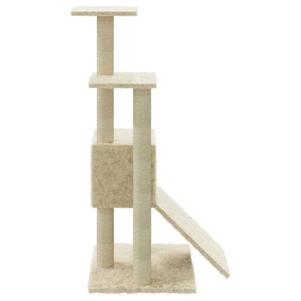 vidaXL Klösträd med klöspelare i sisal gräddvit 92 cm