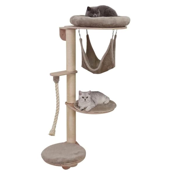 Kerbl vægmonteret kradsetræ Dolomit Grappa 158 cm gråbrun