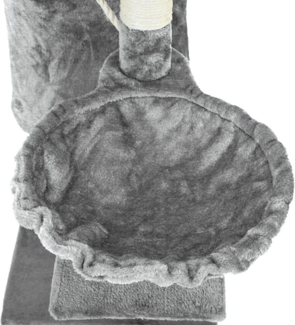 Skrapstolpe kattträd XXL 117 x 79 x 50 cm grå