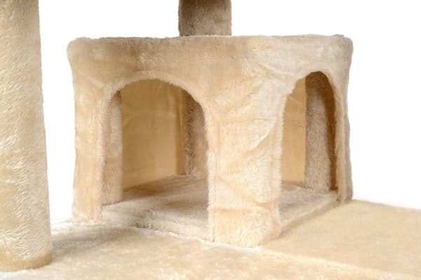 Skrapstolpe kattträd XXL 131 x 58 x 50 cm beige