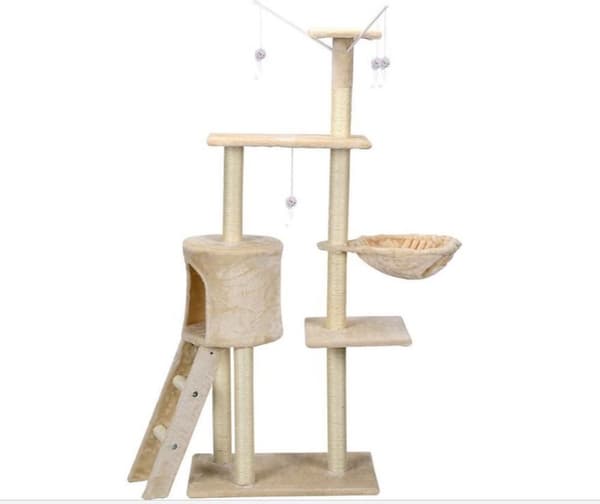 Kissan kiipeilypuu XXL 135 x 97 x 55 cm beige