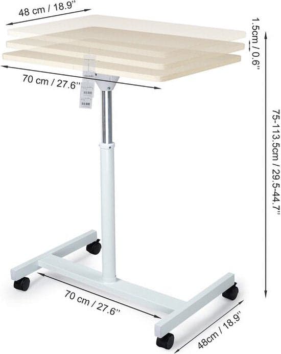 POLAZA® Datorbord - Laptopbord - höjdjusterbar - Sit -sta Skrivbord - Computer Standard - Ökning - Läsbord - Foldbar - Miniskrivbord - Ergonomiskt