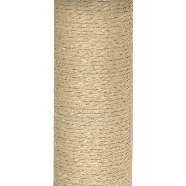vidaXL Kattetre med klorestolper i sisal kremhvit 74 cm