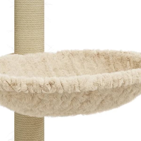 vidaXL Kattetre med klorestolper i sisal kremhvit 74 cm